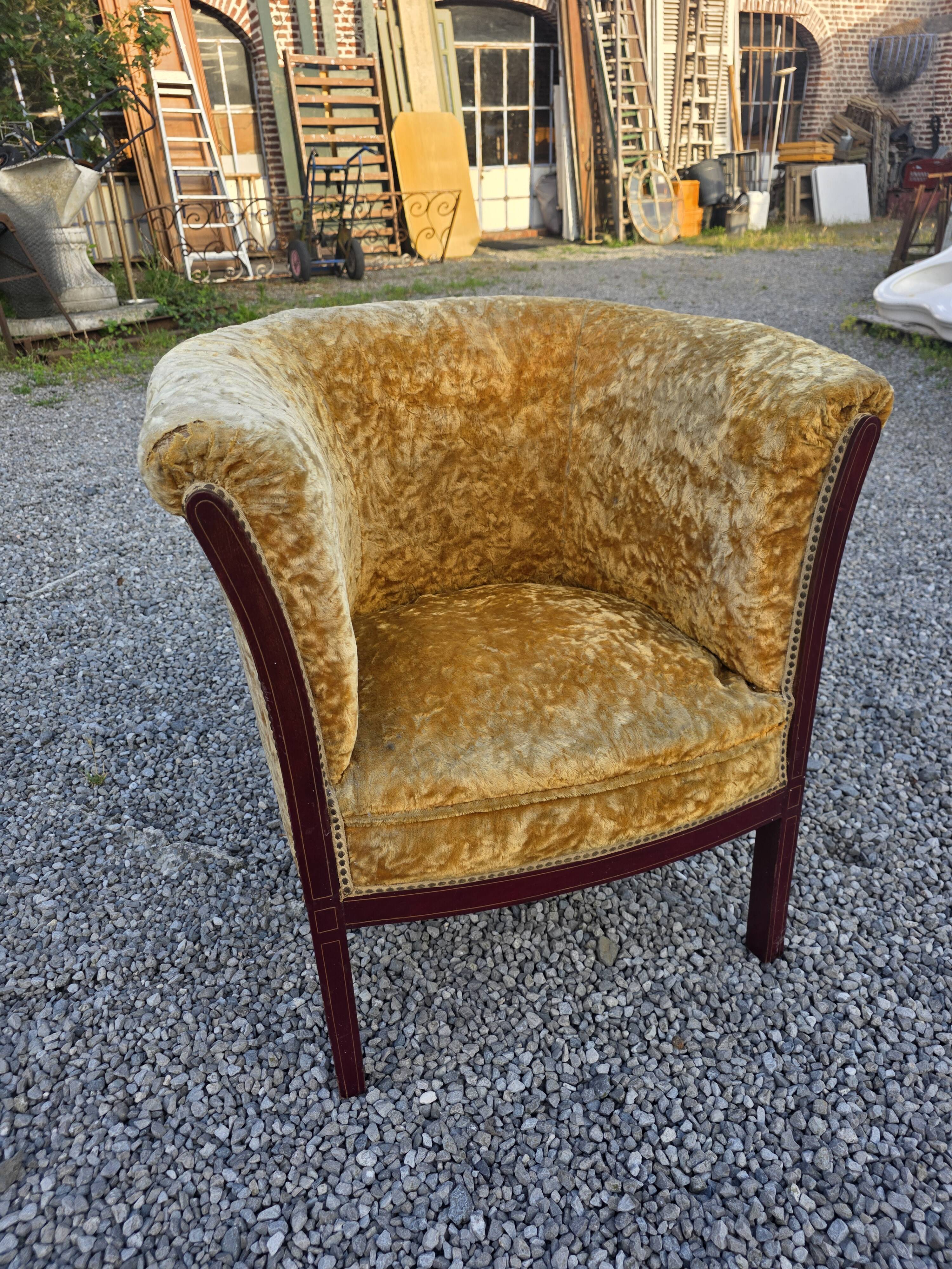 Fauteuil club art déco années 1930