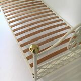 Ivory metal bed