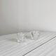 Duo of small crystal candlesticks