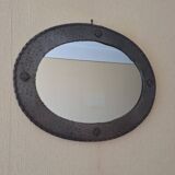 Miroir mural ovale vintage