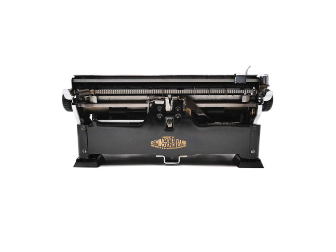 Machine à écrire Remington Noiseless 1 noire 1924 révisée ruban neuf rare