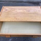 Scandinavian chest of drawers with 4 drawers in oak, 1970.