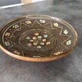 Vintage decor de paint polychrome hand dish 27 cm