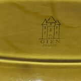 Gien earthenware bowl and ramekin set.