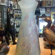 Vase 24cm ilanit pâte de verre dépoli pastel année 50