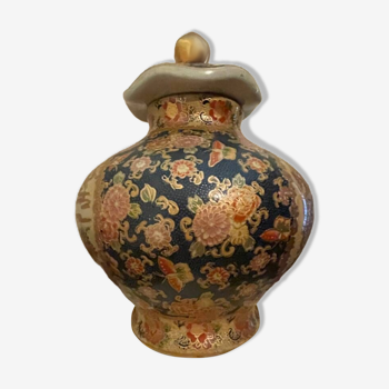 Chinese closonné style ceramic vase