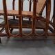 Rare Vintage Bauhaus Rattan & Bamboo Chair with Ottoman by Erich Dieckmann