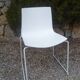 Arper design chair catifa 46 by lievore altherr molina chrome legs white shell
