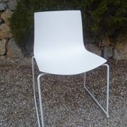 Arper design chair catifa 46 by lievore altherr molina chrome legs white shell