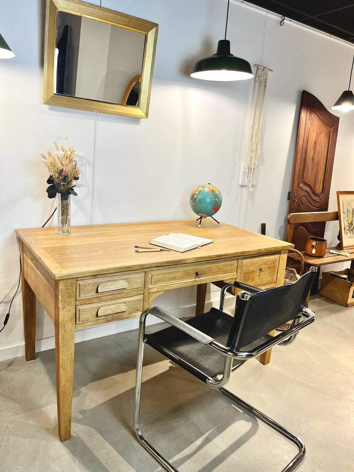 Solid oak desk