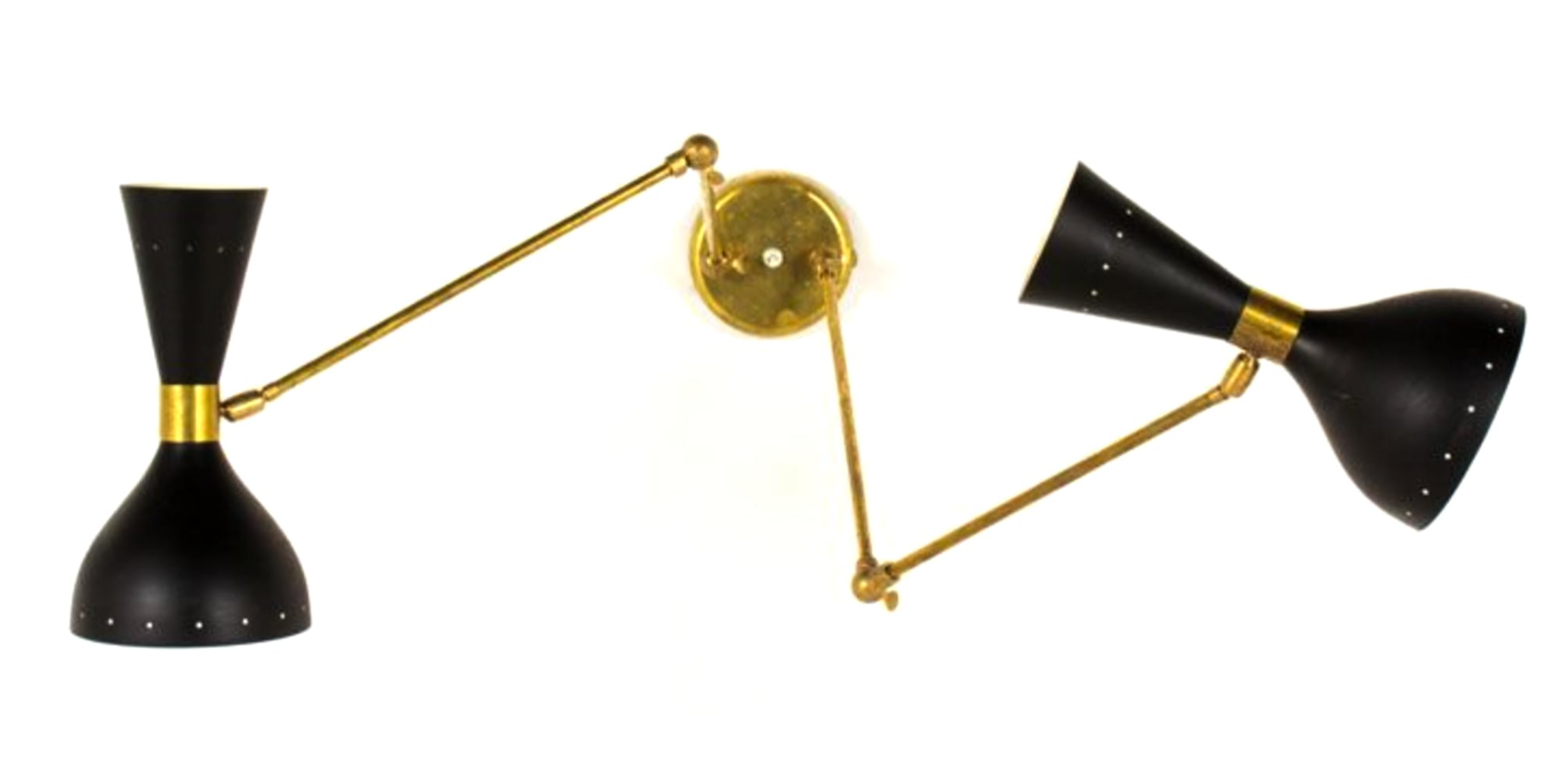 Double wall lamp in the style of Italian creations of the 50s