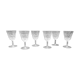 Set de 6 verres à pied en cristal ciselé vintage Shell