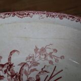 Plat creux Sarreguemines modèle FONTANGES blanc/rose