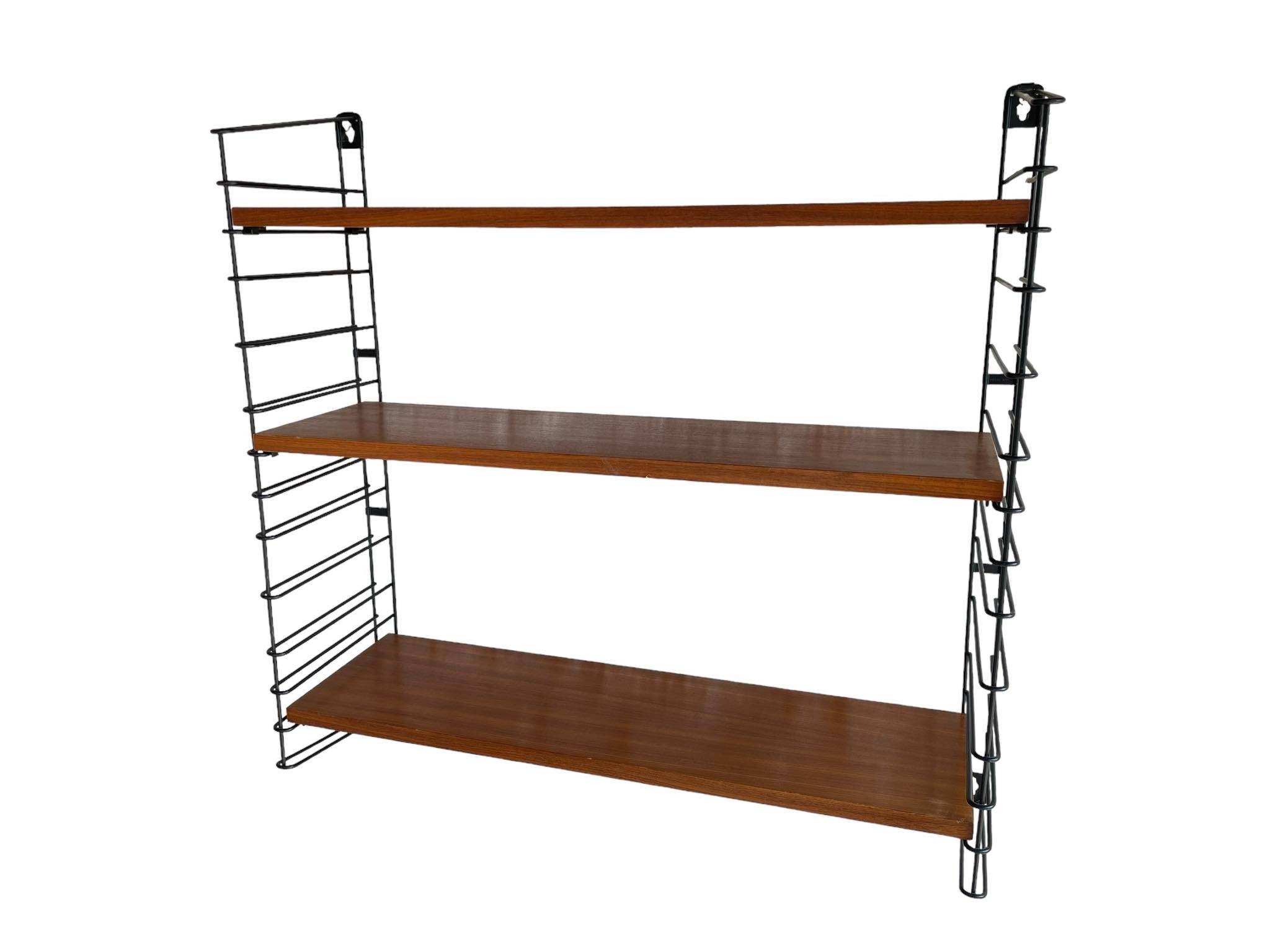 Scandinavian modular shelf Tomado Holland design metal and wood vintage 50's 60's