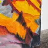 Sunny mountain painting