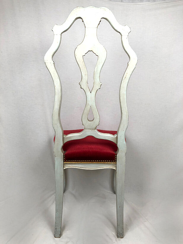Series of six high-backed chairs in Venetian taste
