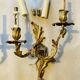 Paire d'appliques Louis XV en bronze décor de feuilles d’acanthes