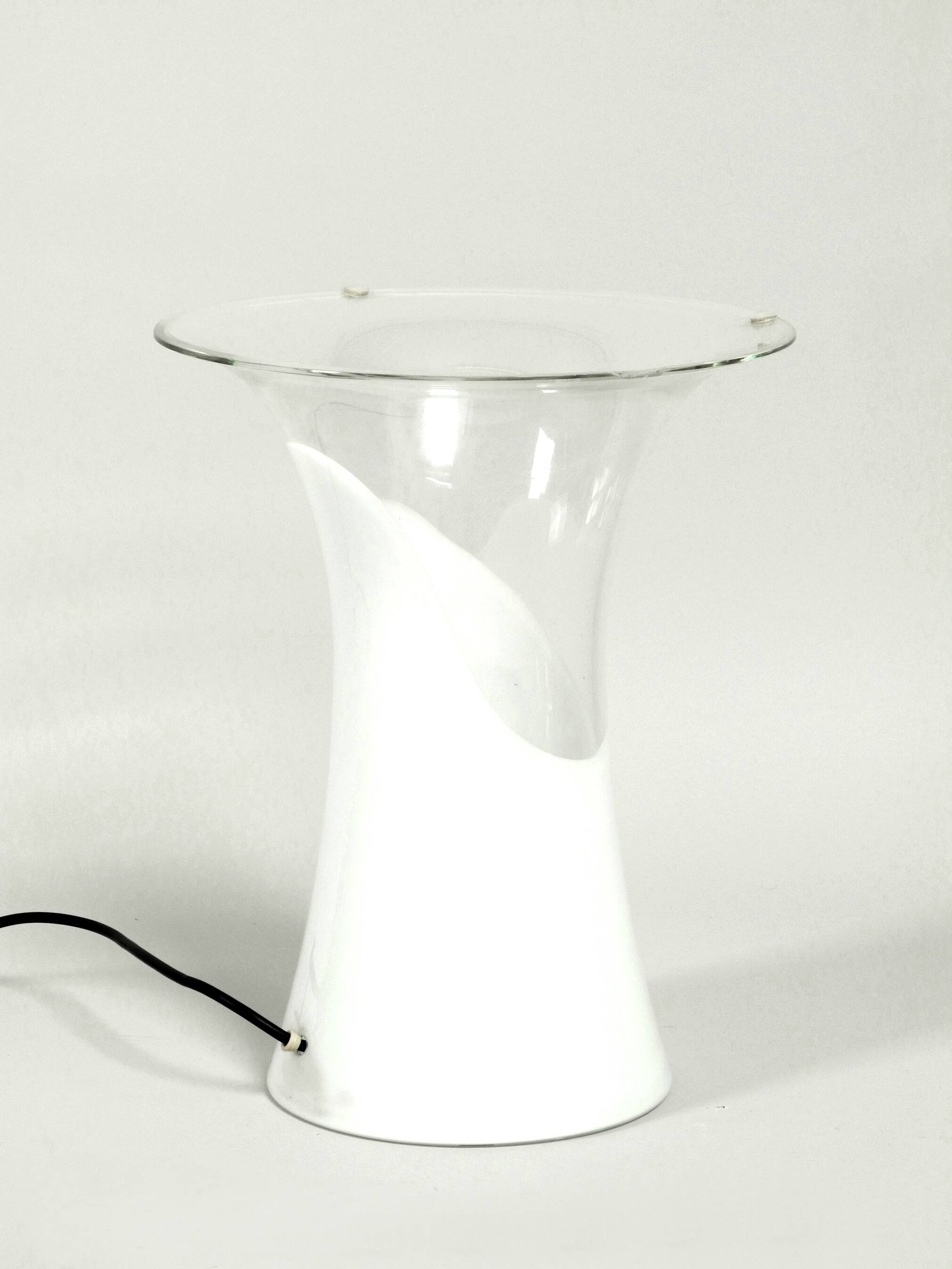 Huge 1960s italian two-piece Murano glass mushroom table lamp by Vistosi