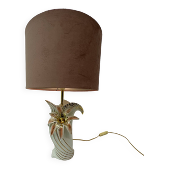 Hollywood regency bassano ceramic table lamp Italy , 1970’s