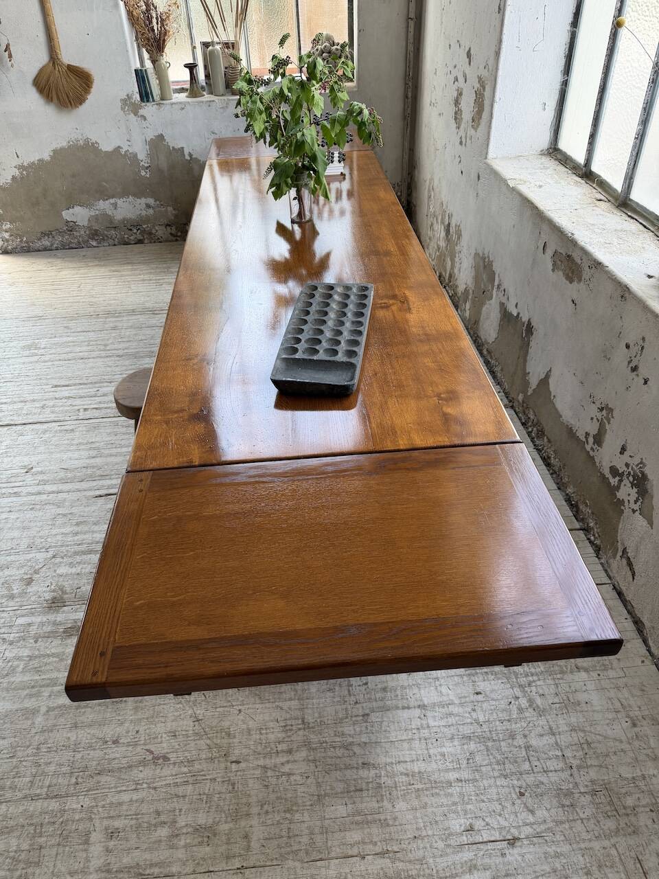 Table repas style drapière noyer 2m5/3m5 1900