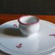 Vintage Ceramic Cheese Dome – Floral Branch Decor
