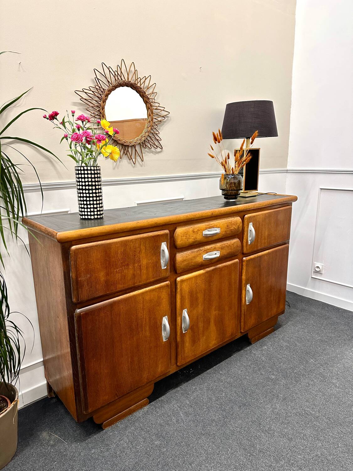 Buffet mado plateau noir