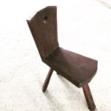 Solid wood tripod tripod milking chair