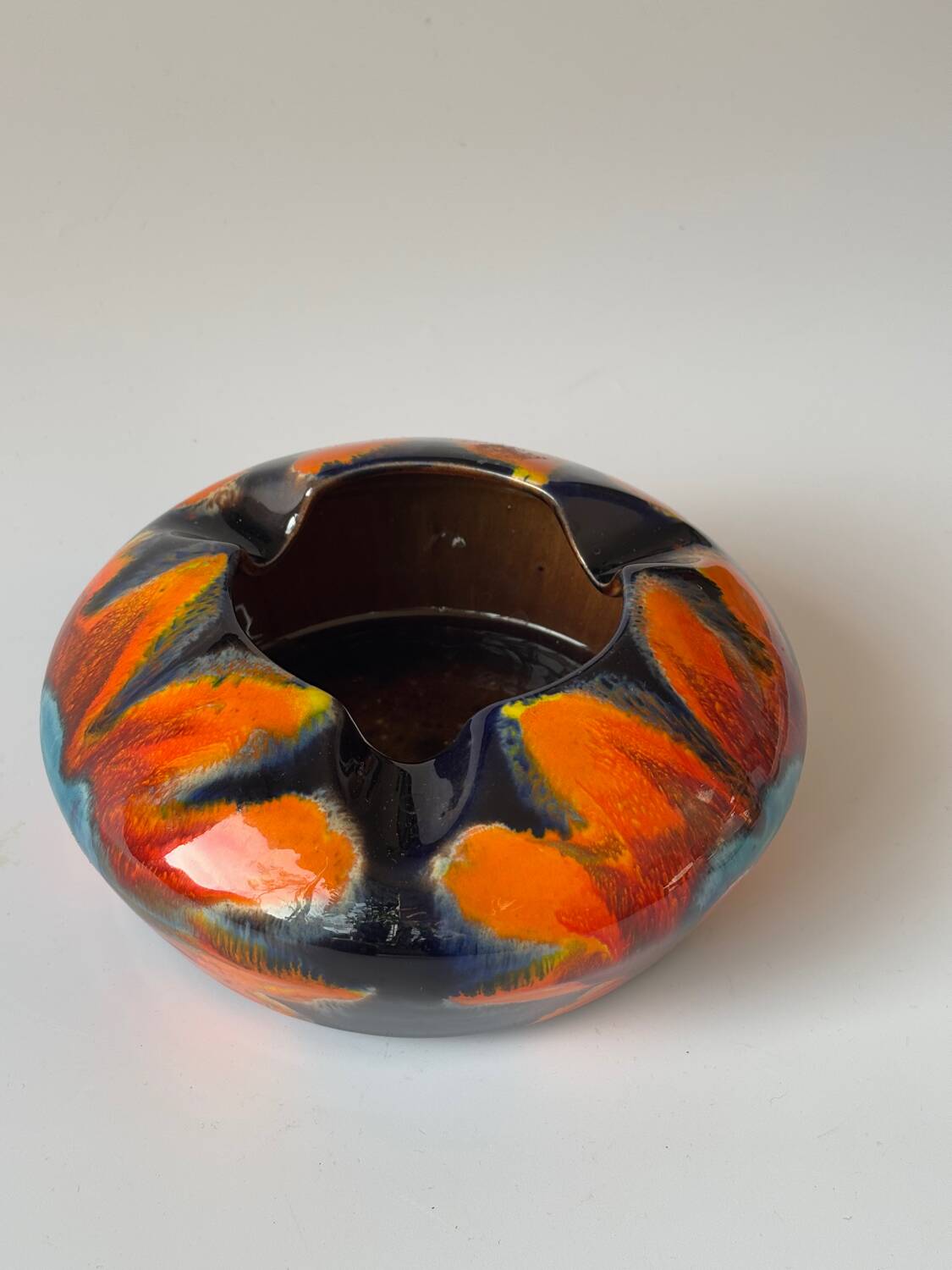 Large vintage ceramic ashtray