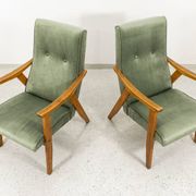 Mid-Century armchairs by Edmund Homa Gfm 18, Poland, 1960s, set of 2