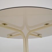 Round dining table,Metal and Glass,1970's.