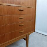 Vintage Scandinavian teak wall unit