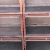 Large modular vintage display cabinet pierre cruiege for martin du