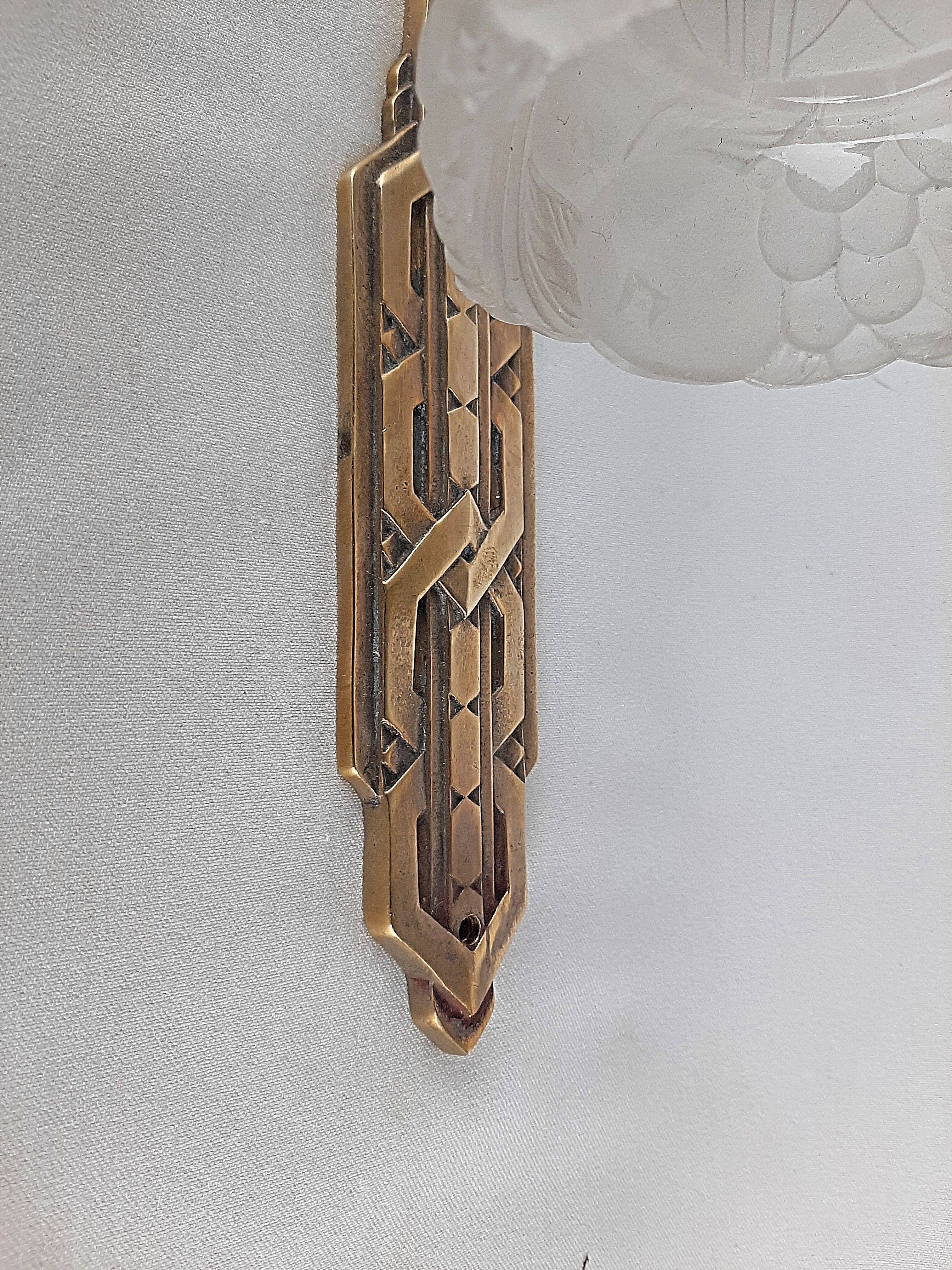Pair of Art Deco period wall lamps