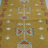 Yellow in 105x65cm wool Kilim rug