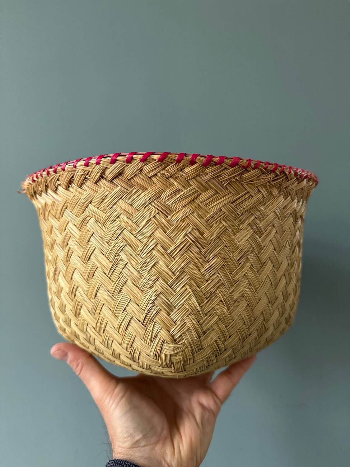Set of 3 woven bamboo baskets