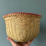 Set of 3 woven bamboo baskets
