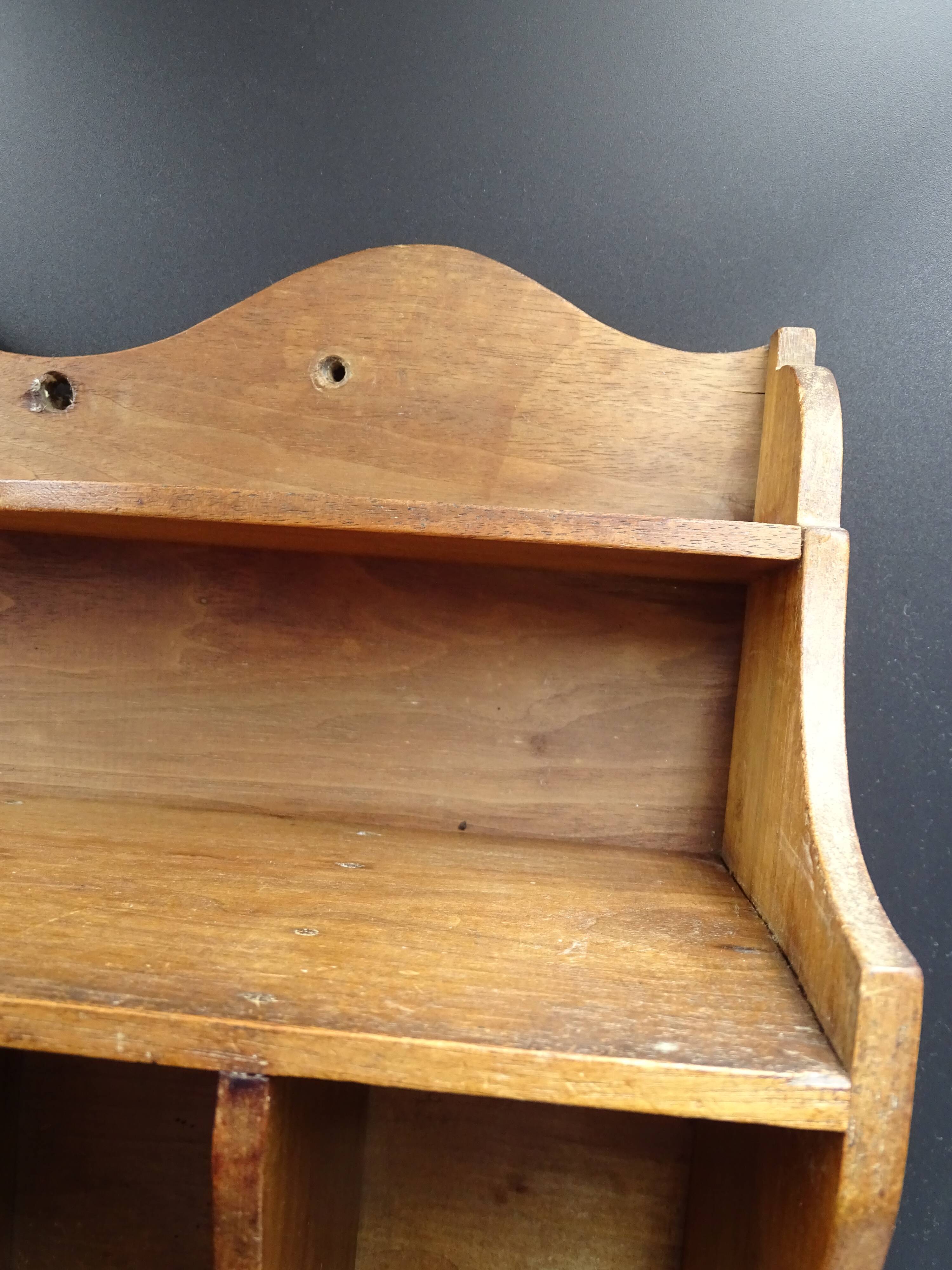 Walnut wall shelf, circa 1920/1930