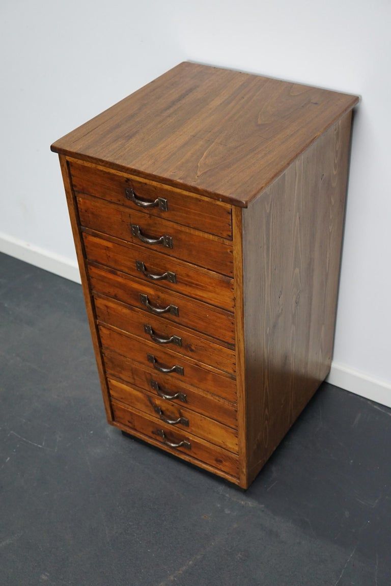 Vintage apothecary furniture in pine, France, 1930s