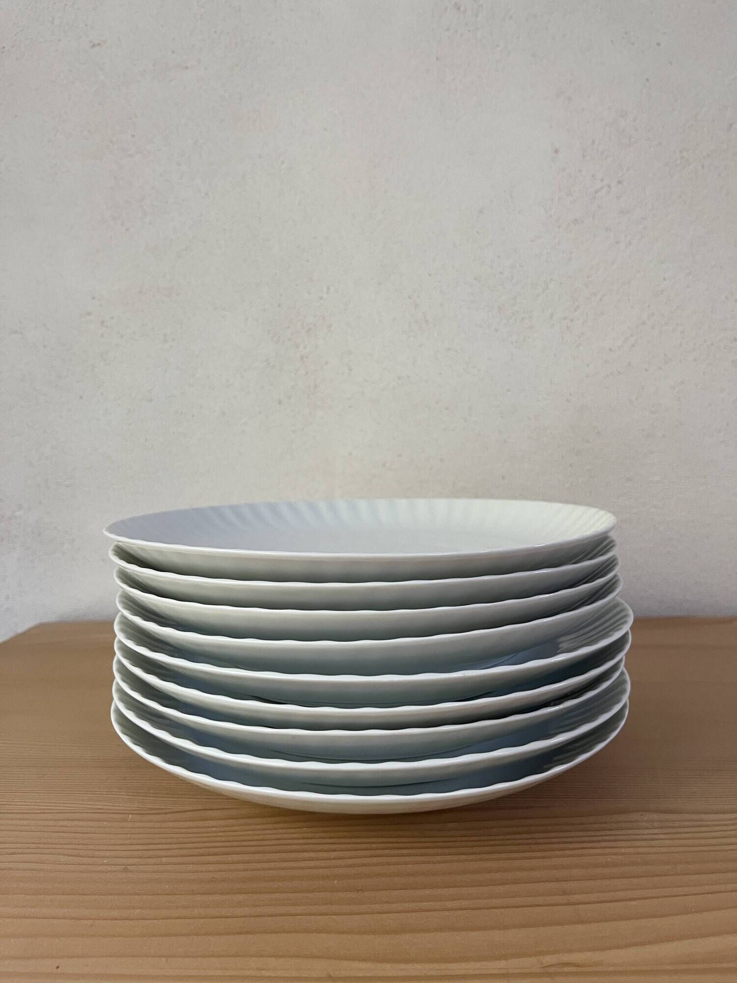 9 plates from Porcelaine du Berry
