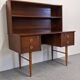 Desk and its removable shelf in Scandinavian style made of teak, RDA around 1960.