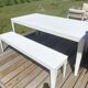 Garden set ZEF by Matière Grise (Table + 2 Benches) – Aluminium