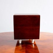 Vintage wooden weimar table clock made by germany, 1960s