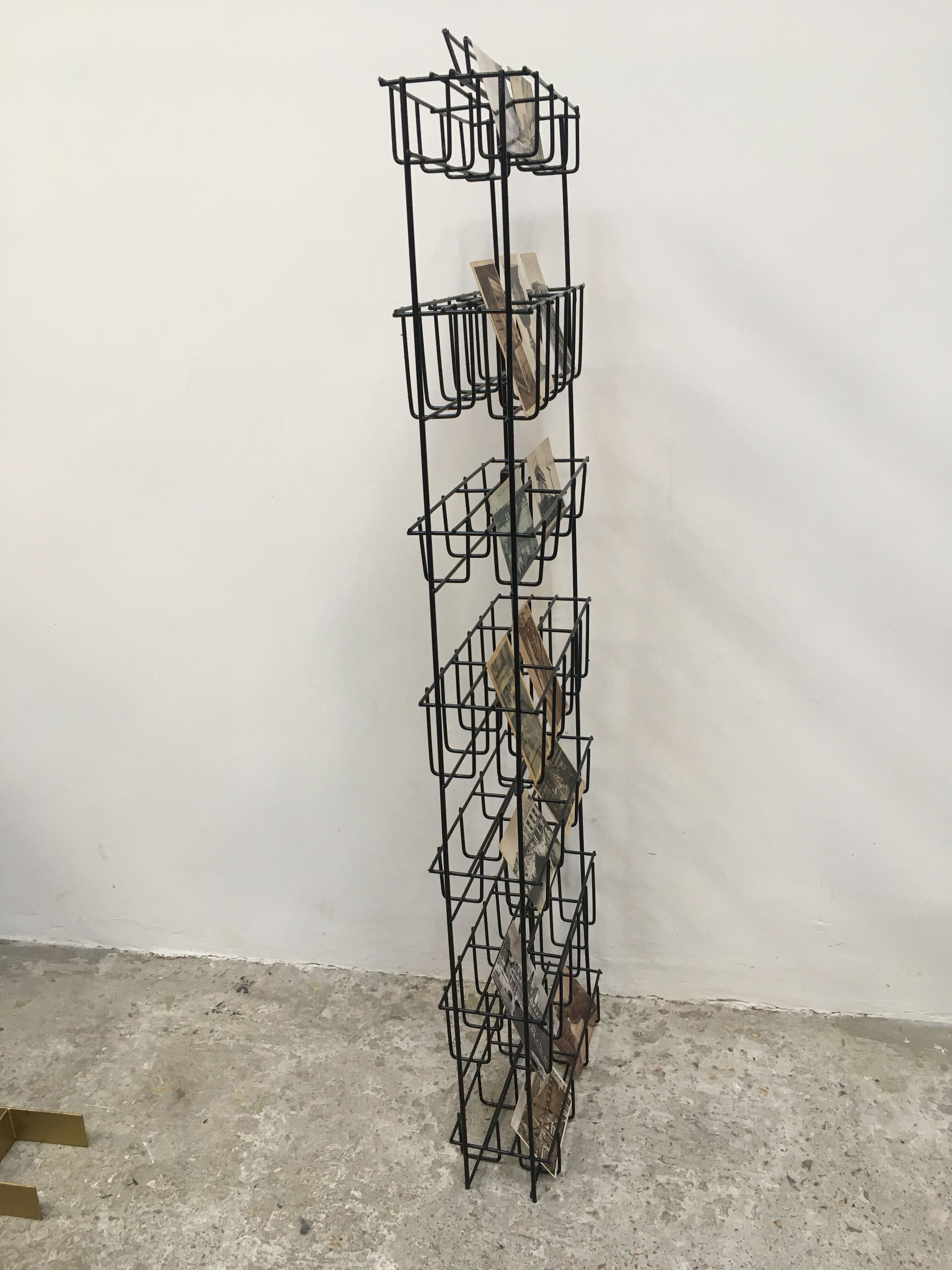 Double black postcard holders to ask