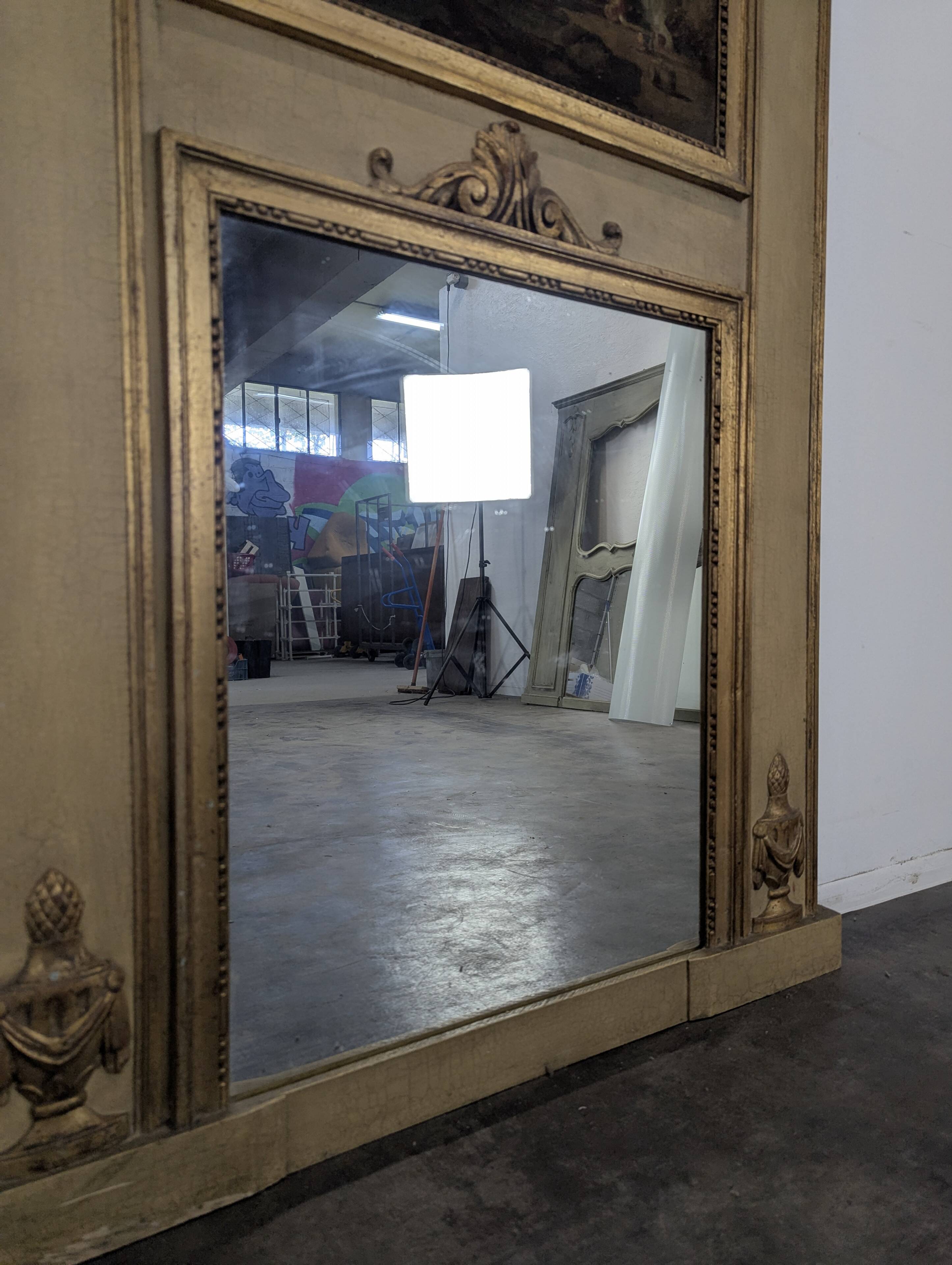 Lacquered wooden trumeau by Chevalier