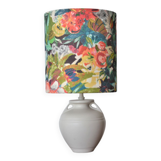 Lampe à poser avec abat-jour fleurs