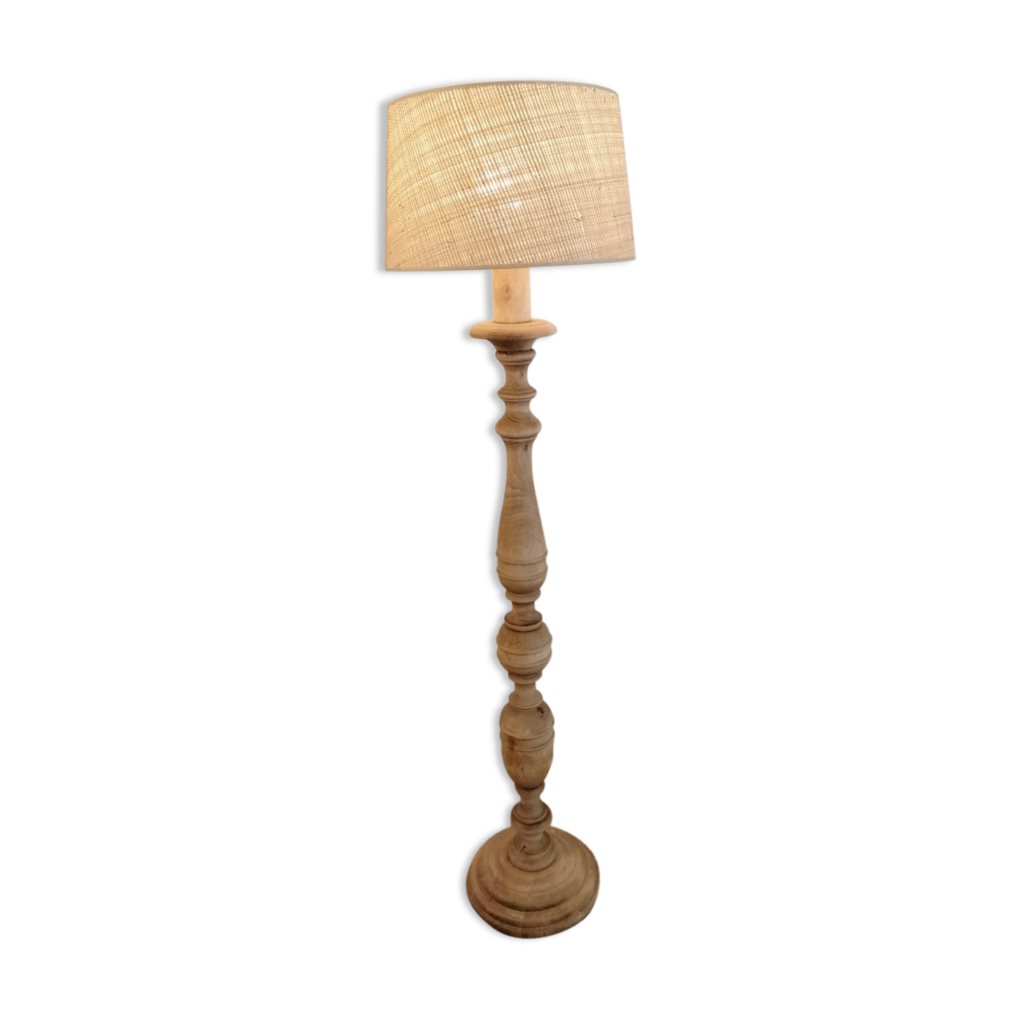 Vintage wooden floor lamp