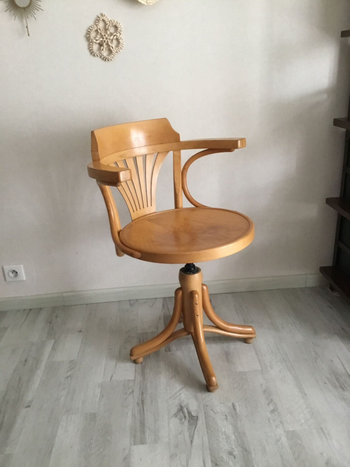 Thonet swivel office chair reissued