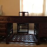 Chinese style desk with optional chair footrest
