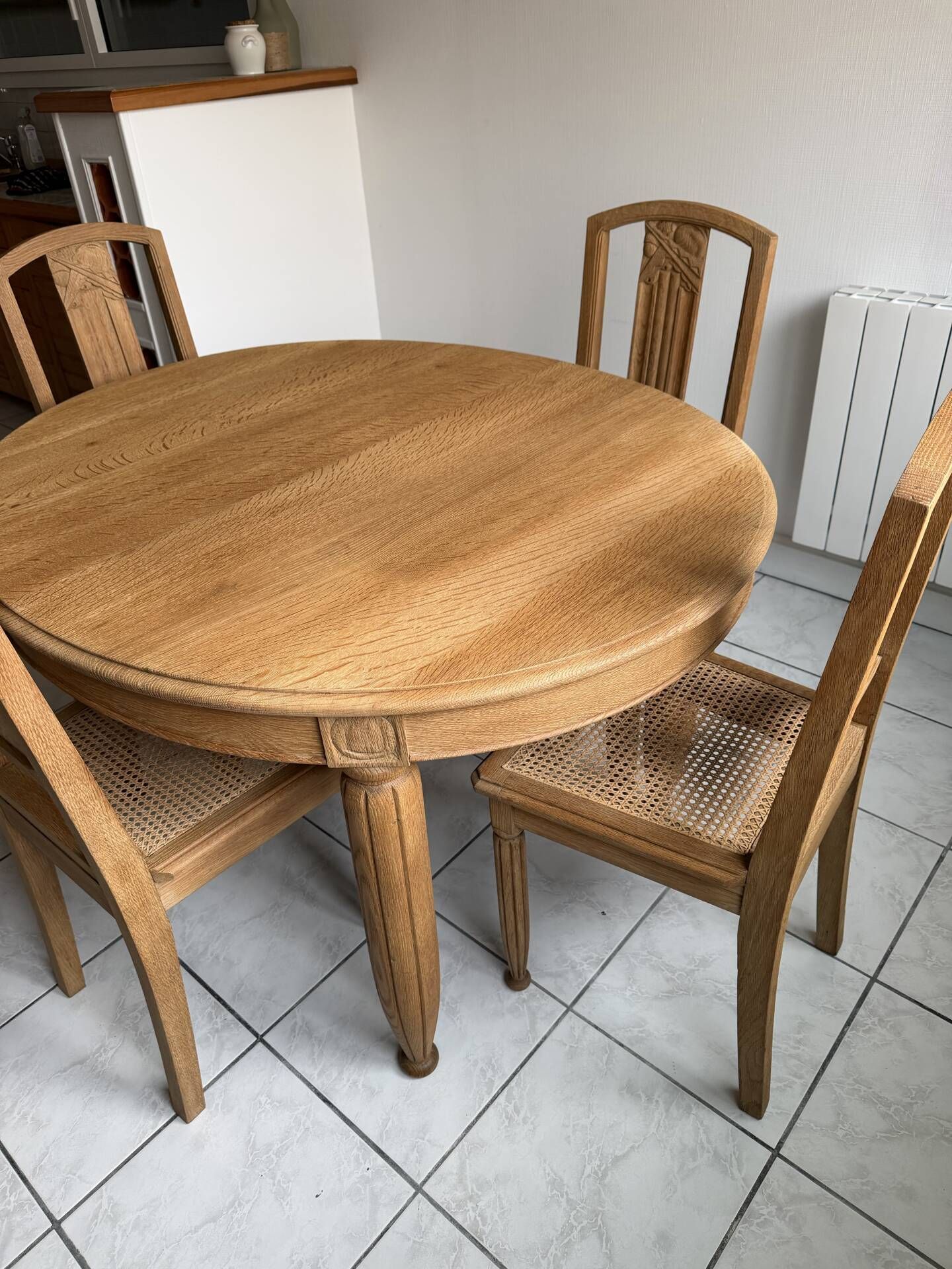 Ensemble table et chaises Art Déco