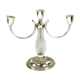 1970s three-point plated candlestick, La Pierre, France